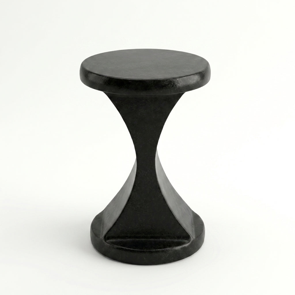 The Midnight Hourglass - 18" Sculptural Accent Table