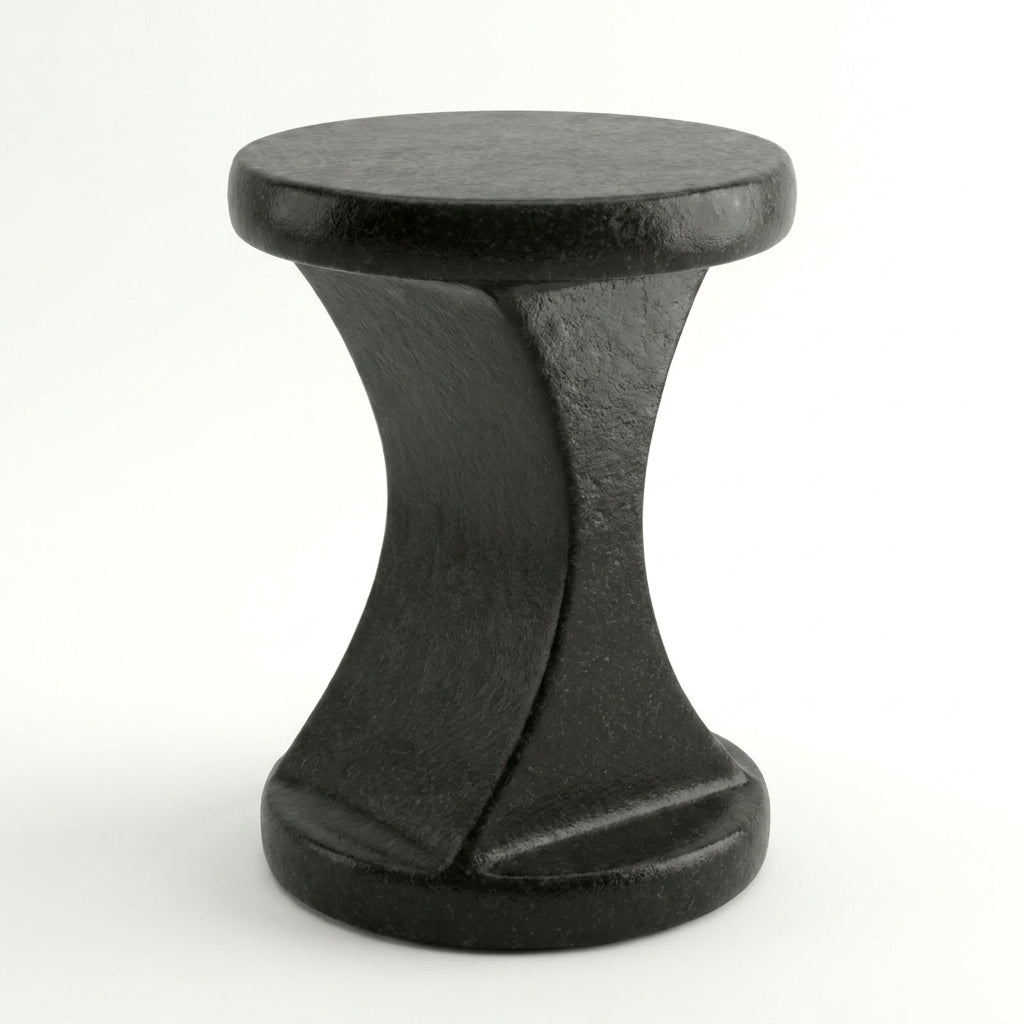 The Midnight Hourglass - 18" Sculptural Accent Table