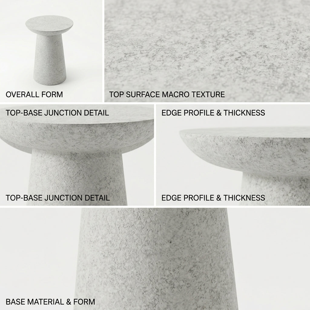 The Dawn Core - 16" Tapered Pedestal Side Table