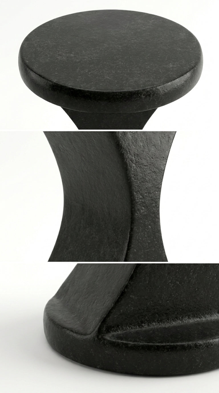 The Midnight Hourglass - 18" Sculptural Accent Table