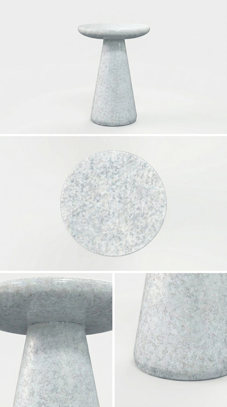 The Silent Drop - 16" Mushroom Pedestal Side Table