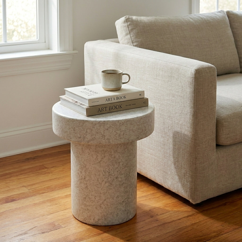 The Nightfall Sanctuary - 20" Terrazzo Side Table
