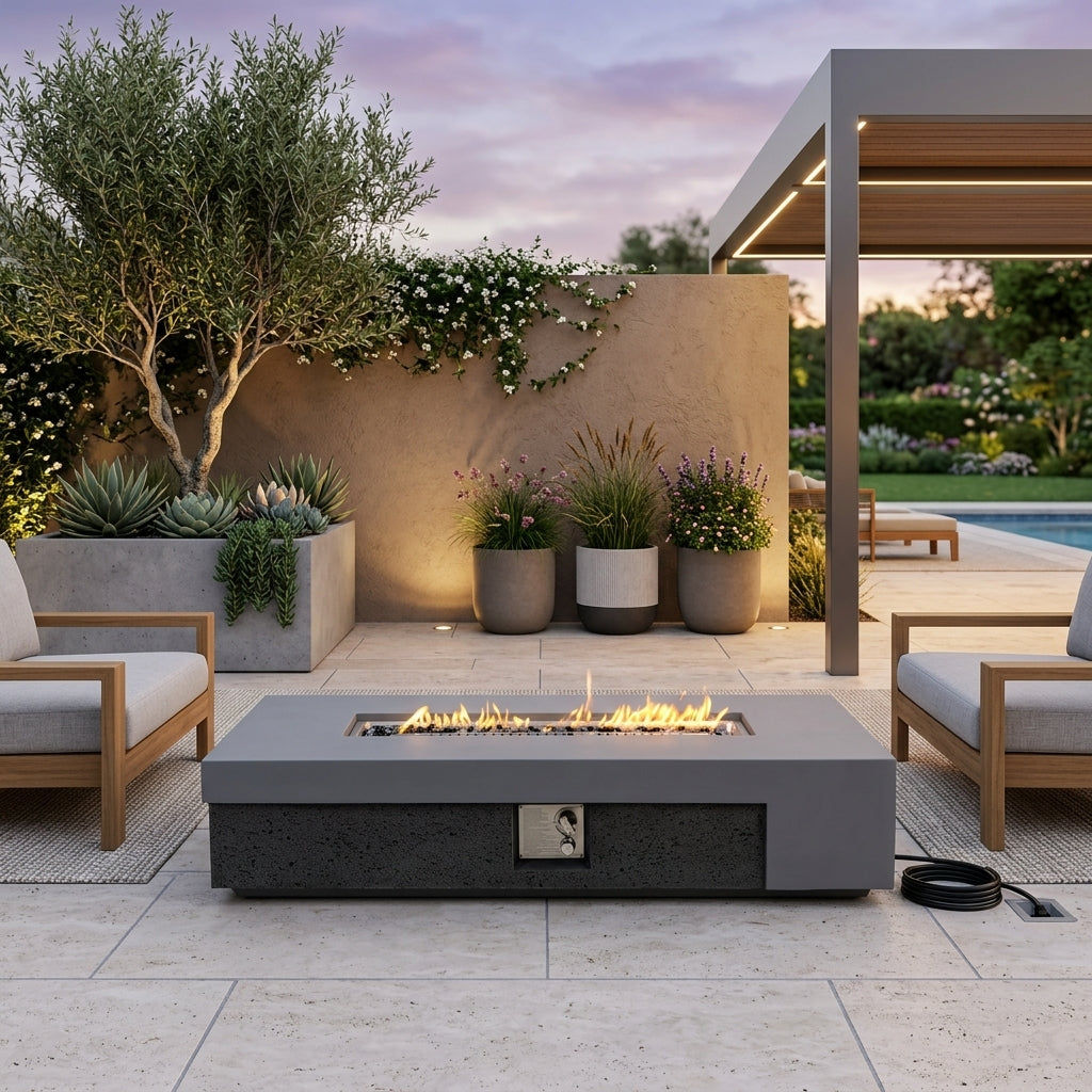 The Horizon Grand - 56" Low-Profile Rectangular Fire Pit Table