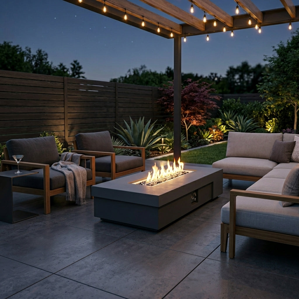 The Horizon Grand - 56" Low-Profile Rectangular Fire Pit Table