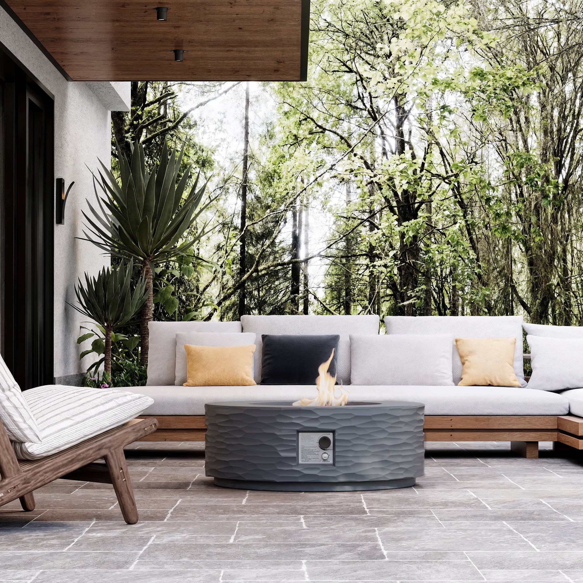 The Orbit Halo - 35" Zen Propane Fire Pit Table