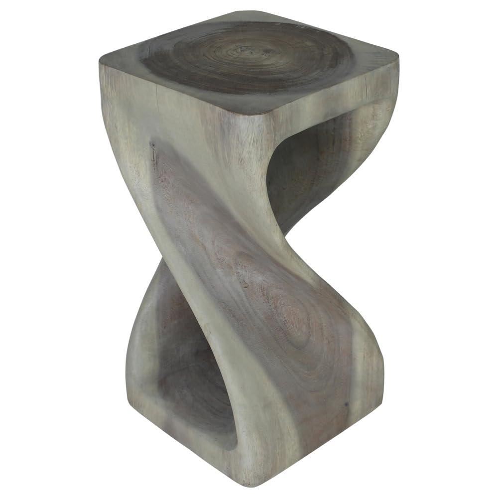 Haussmann® Original Wood Twist Stool 12 X 12 X 23 in High Walnut Oil