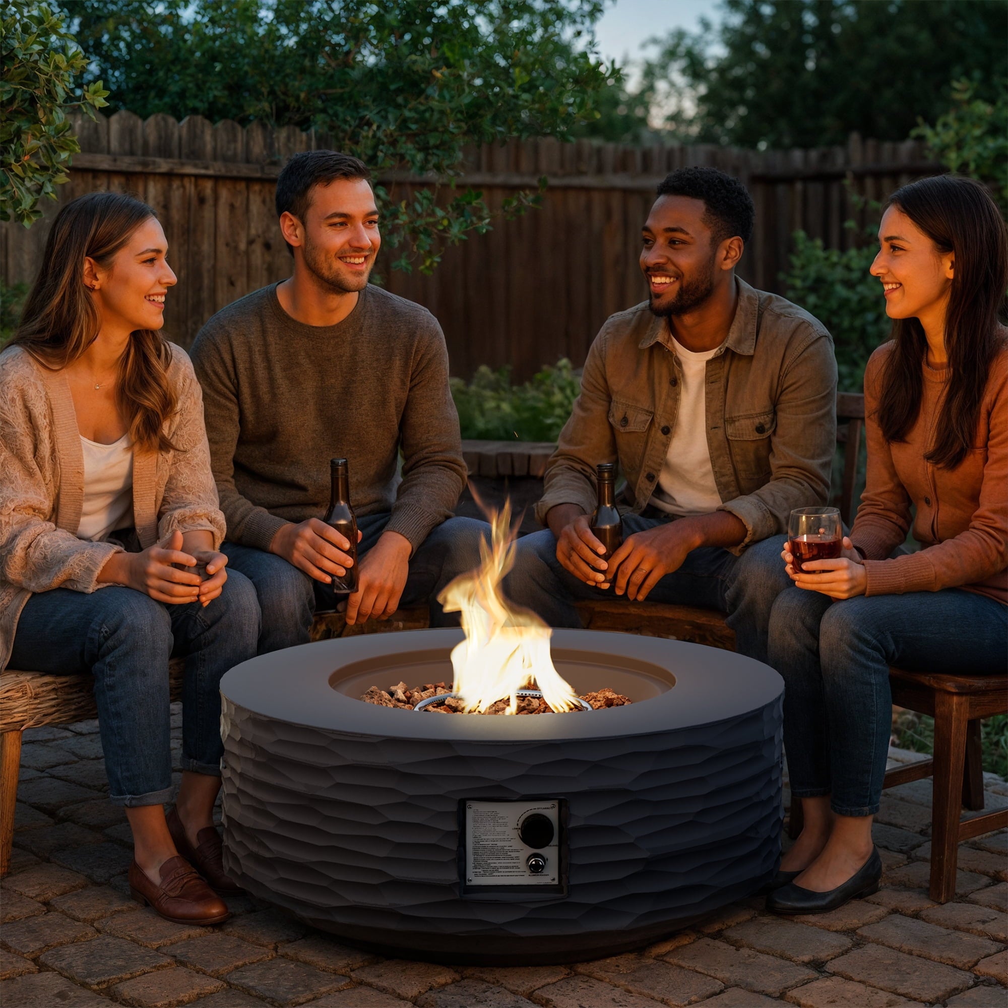 The Orbit Halo - 35" Zen Propane Fire Pit Table