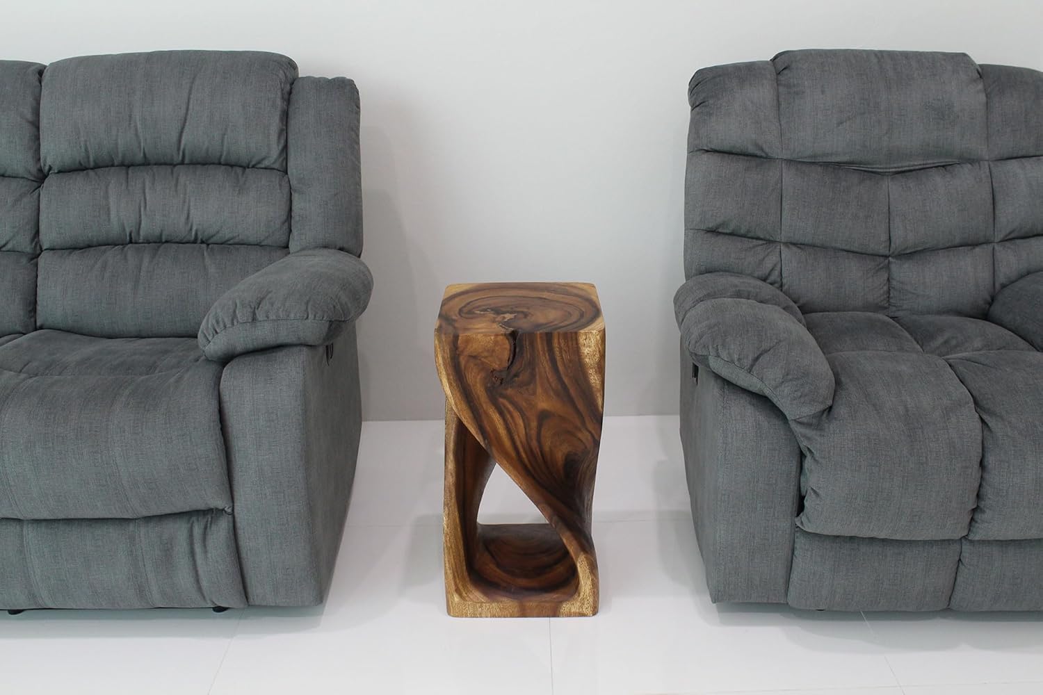 Haussmann® Original Wood Twist Stool 12 X 12 X 23 in High Walnut Oil