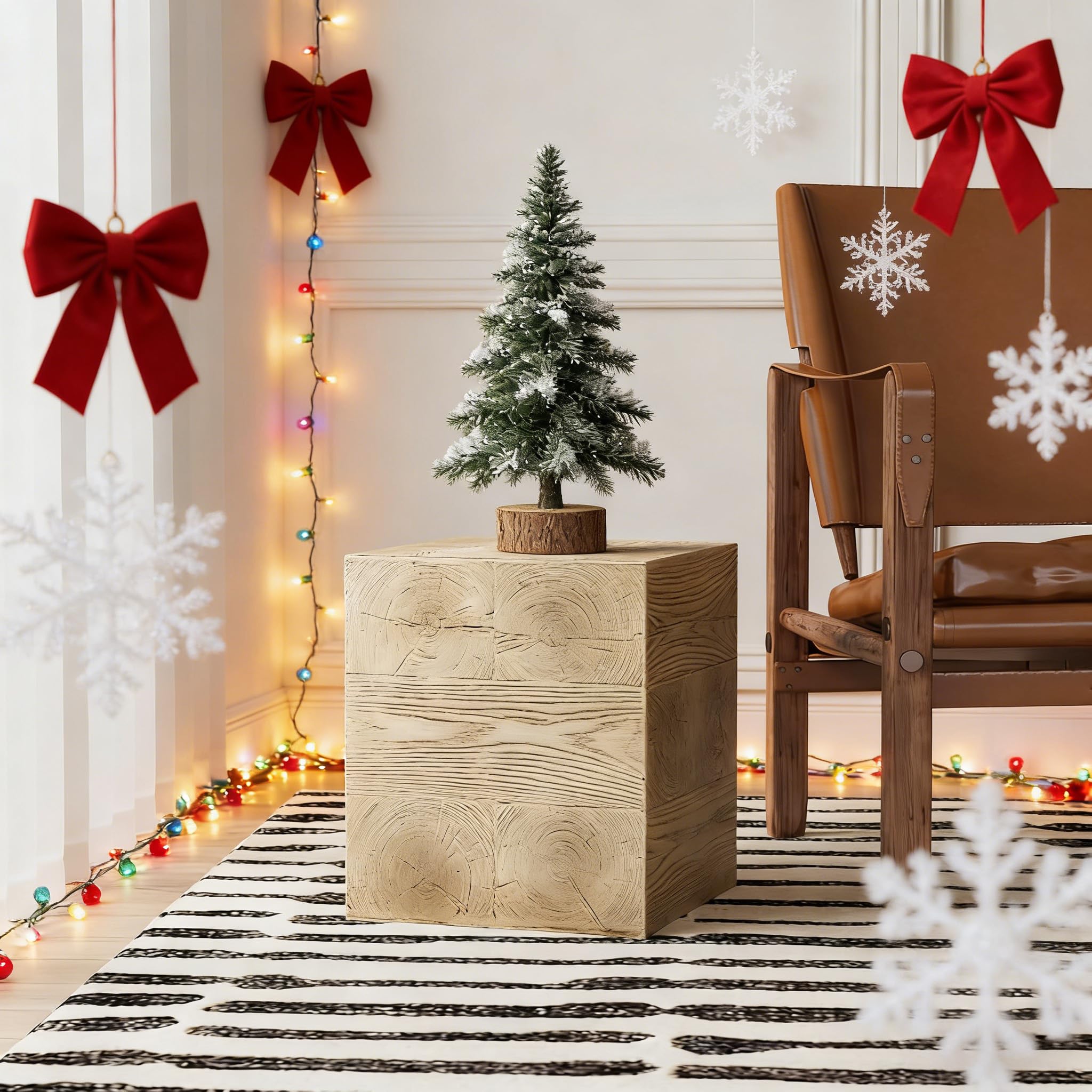 The Emberwood Hideaway - 18" Sculptural Log Side Table