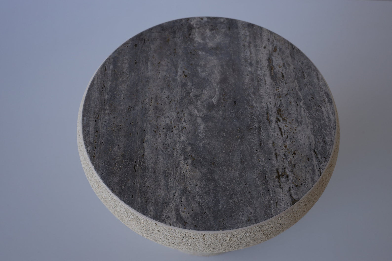 Gray Marble and Spanish Limestone Coffee Tabe