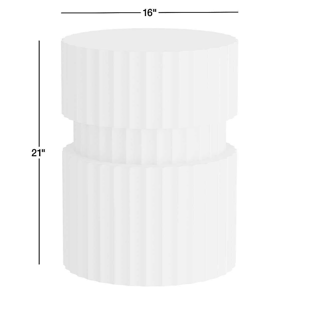 Cerca Black Resin and Glass Fiber Indoor/Outdoor Side Table