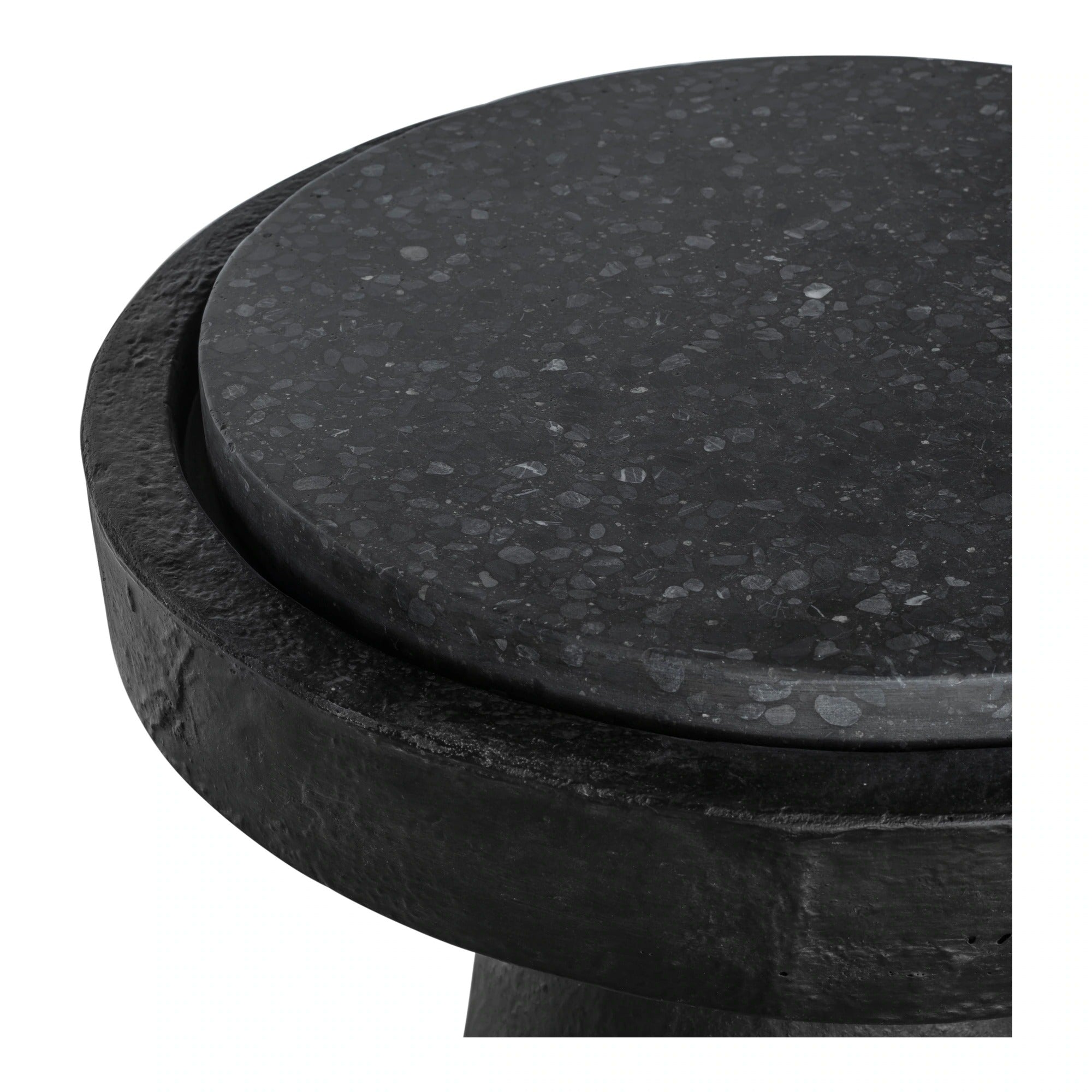Aurelle Home Modern Concrete Base Terrazo Accent Table