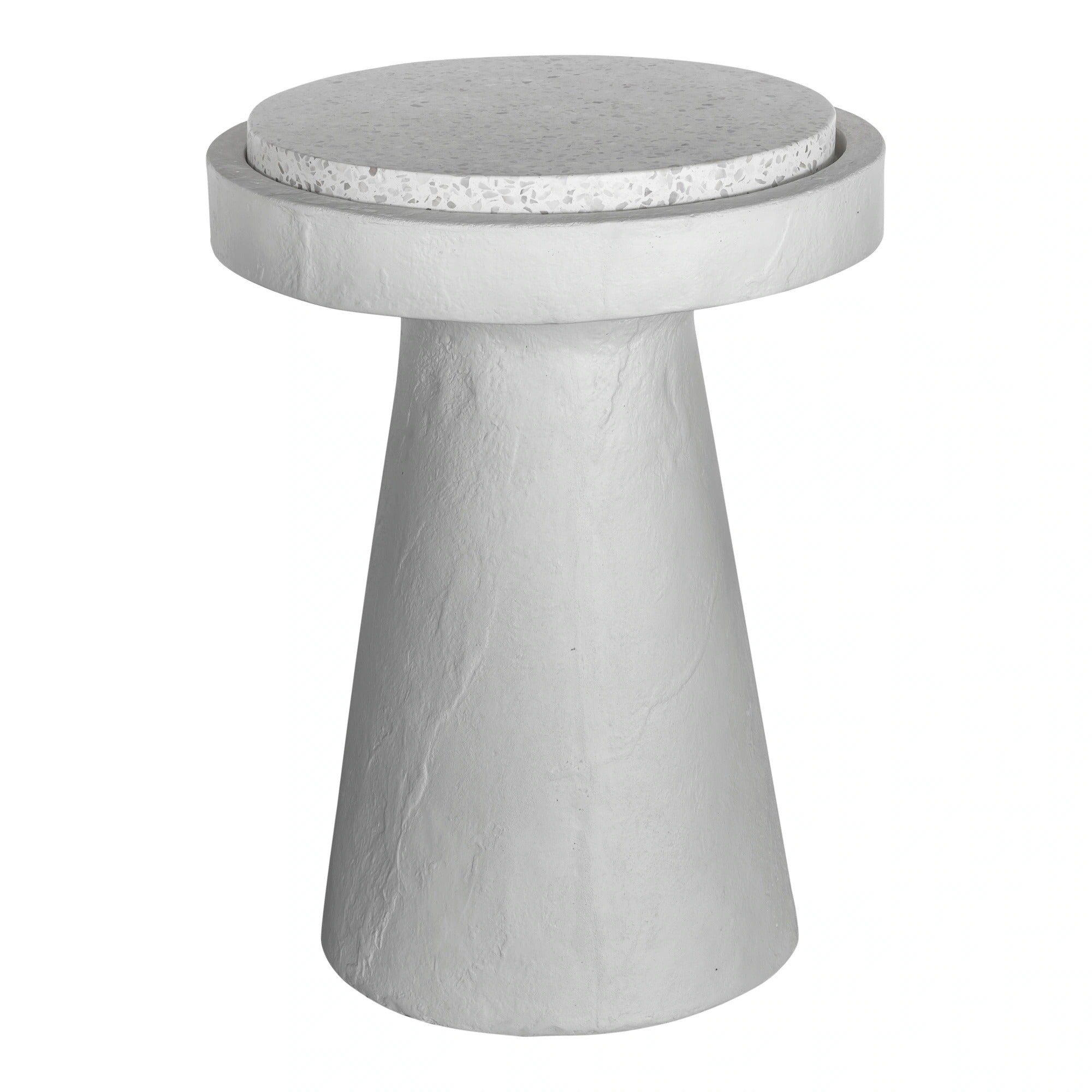 Aurelle Home Modern Concrete Base Terrazo Accent Table