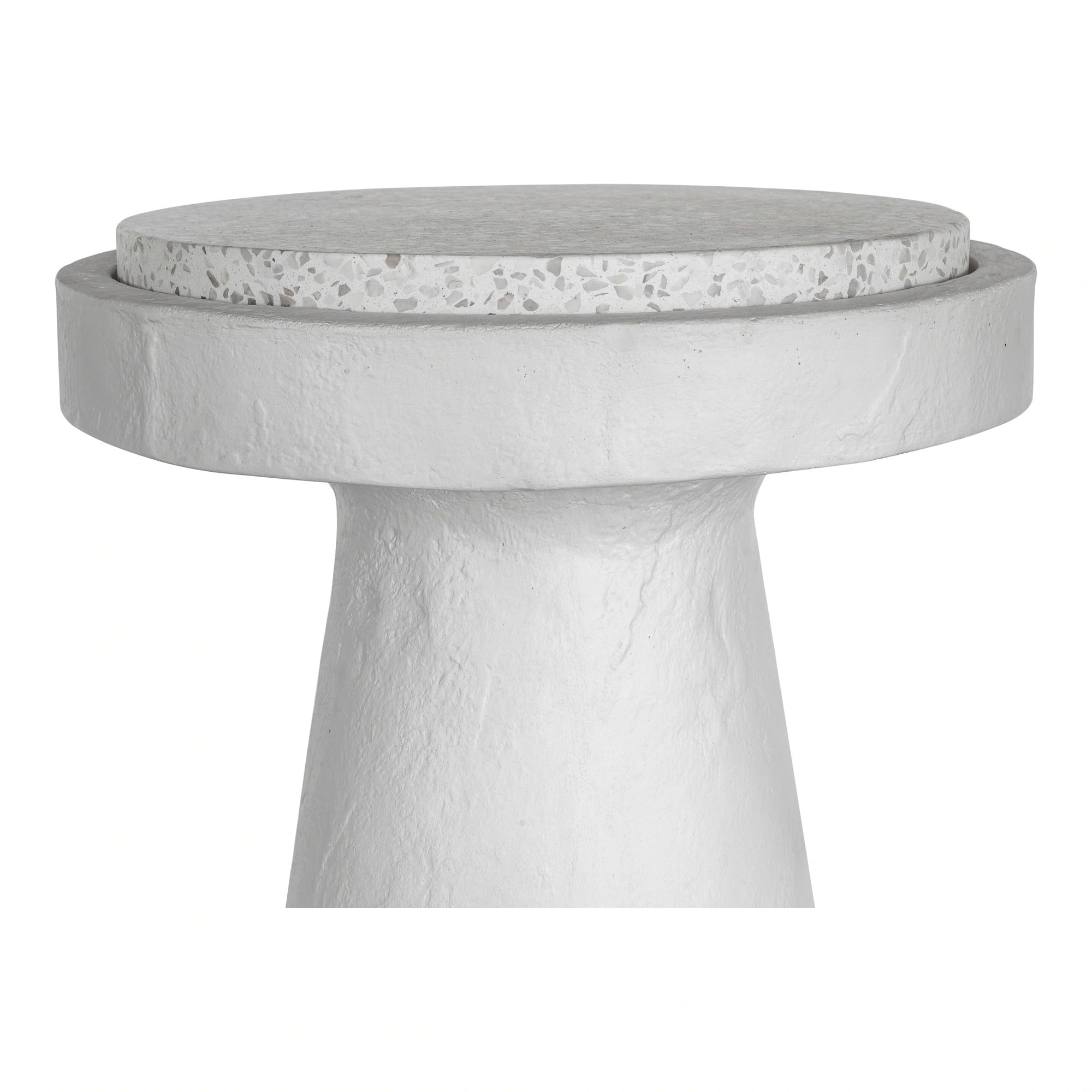 Aurelle Home Modern Concrete Base Terrazo Accent Table