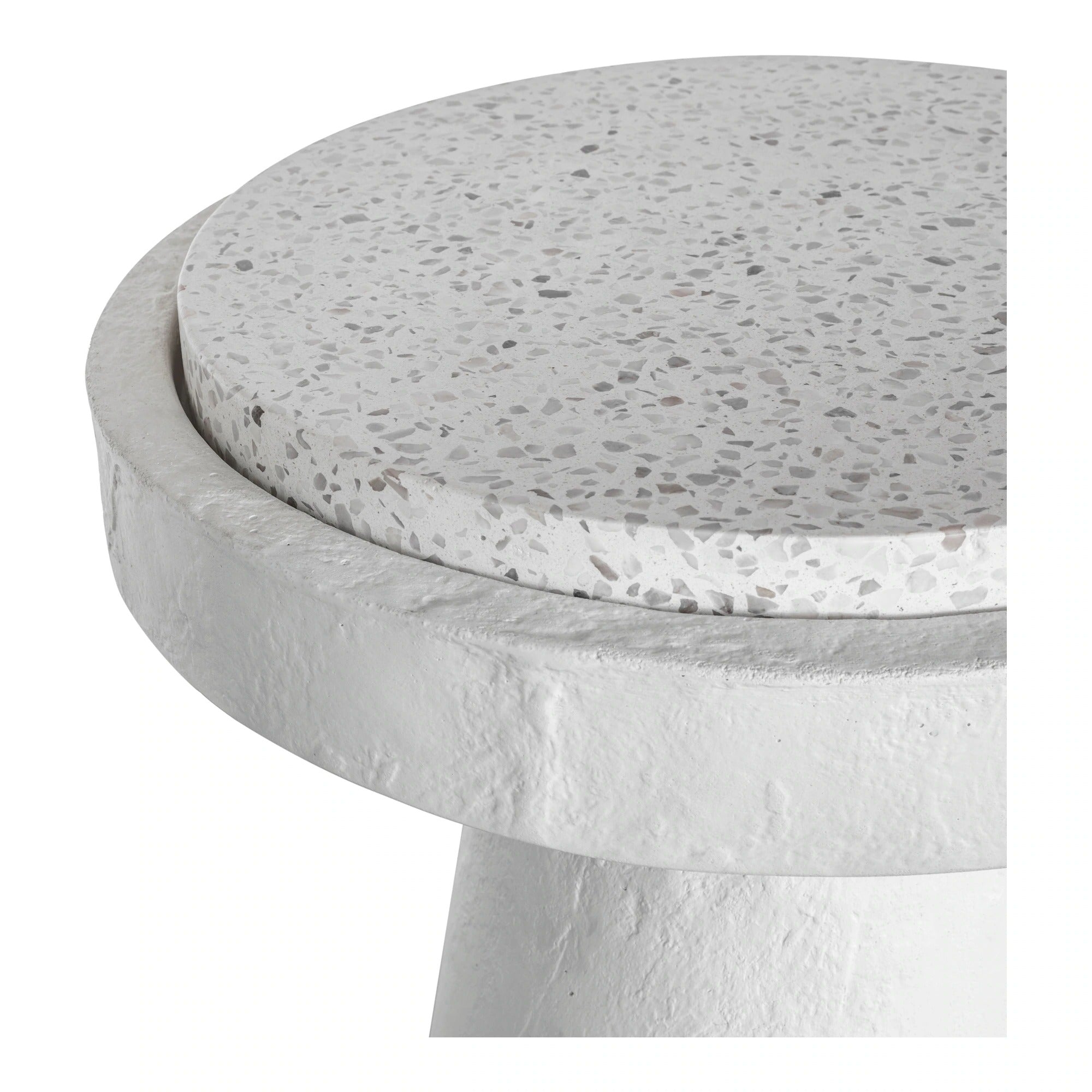 Aurelle Home Modern Concrete Base Terrazo Accent Table