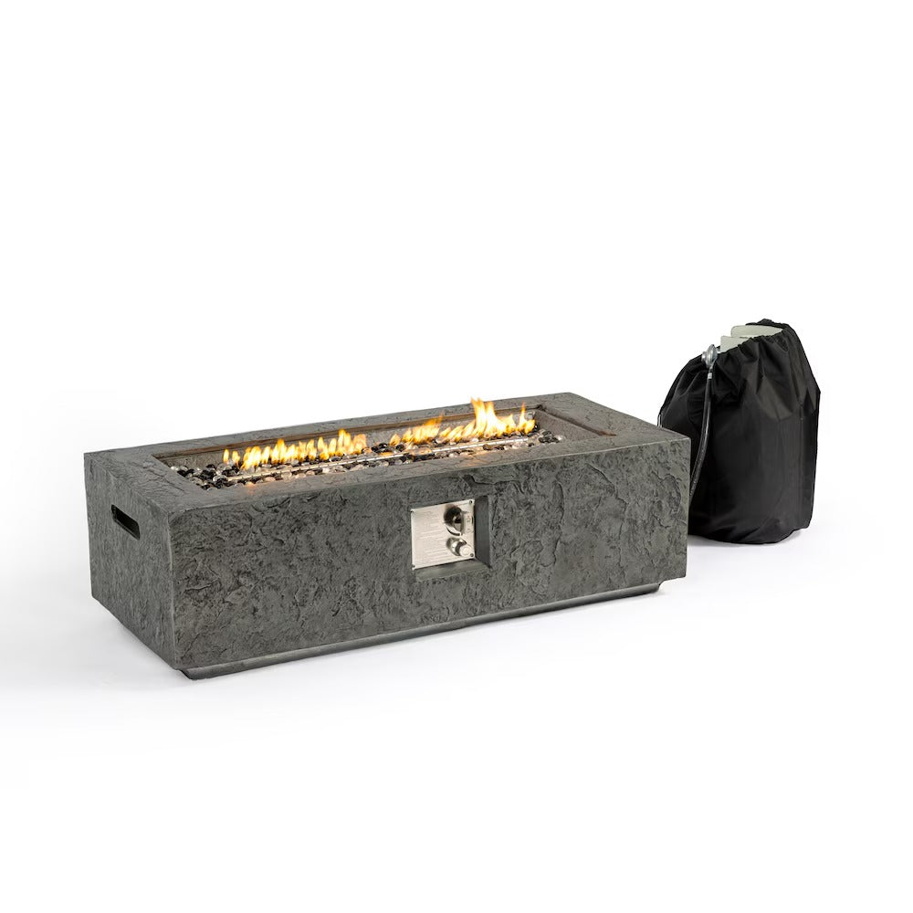 Paramount Rocco Rectangular Fire Pit Table