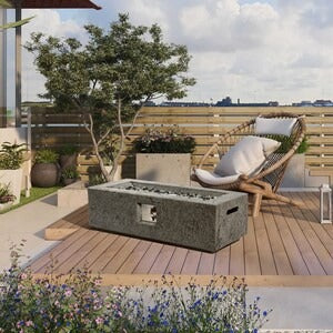 Paramount Rocco Rectangular Fire Pit Table