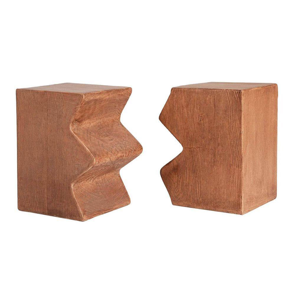 Stone Gray Outdoor Side Table Patio Side Table Accent Table Nesting End Table Decorative Garden Stool for Indoor Outdoor