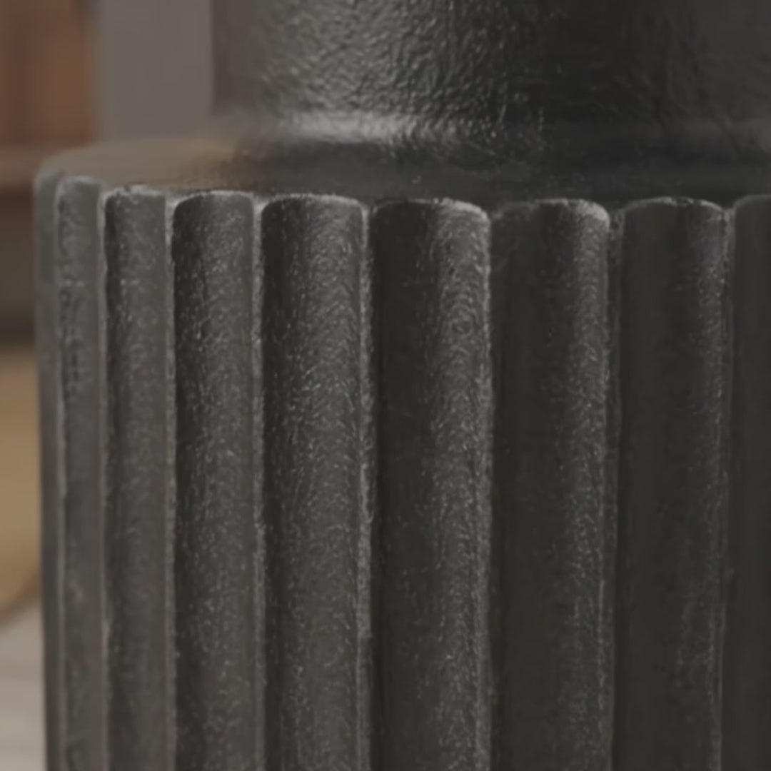 The Eclipse - 15" Fluted Cylinder Accent Table