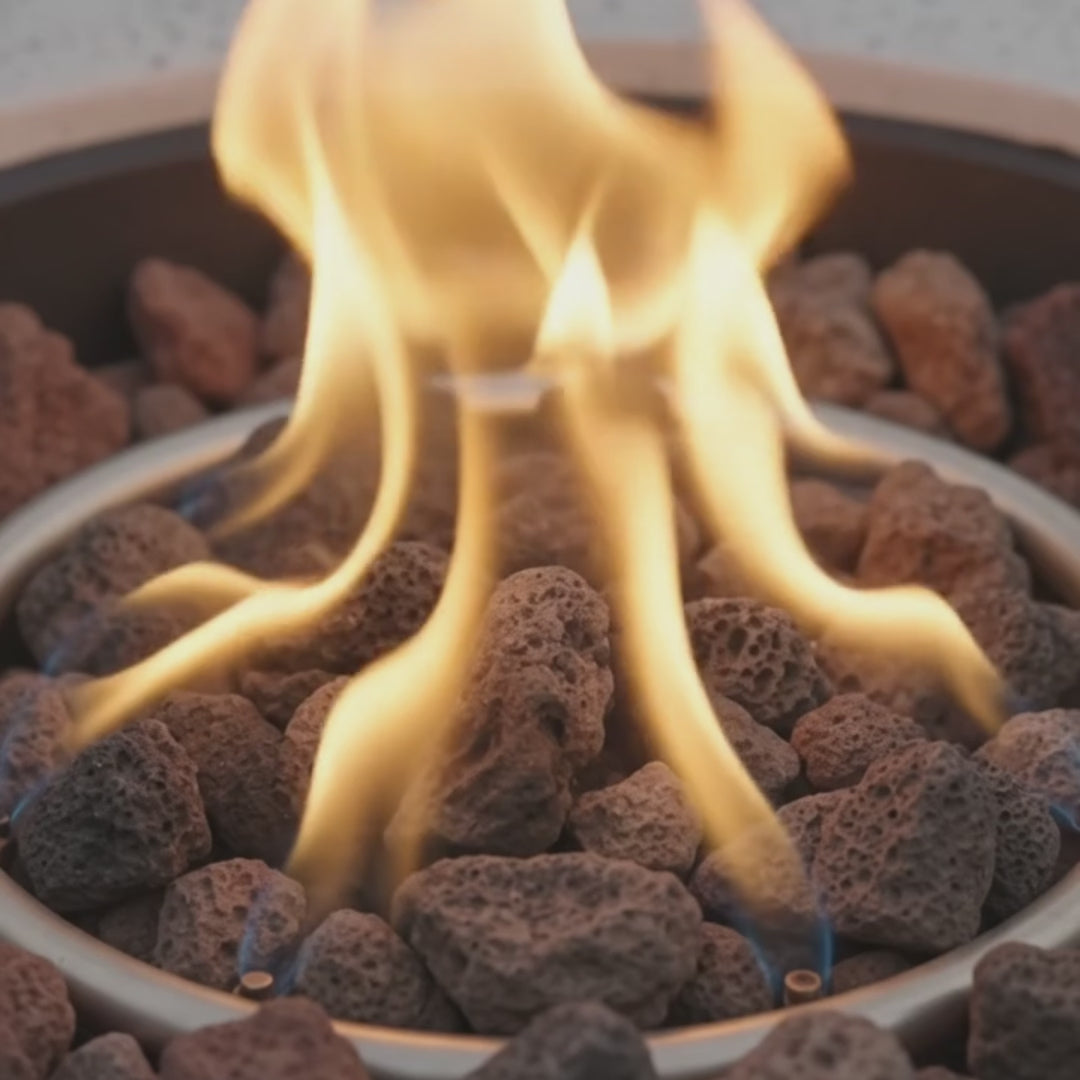 The Orbit Nexus - 24" Hexagonal Terrazzo Fire Pit Table